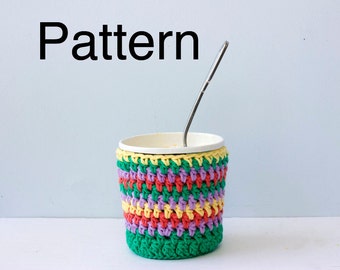 Easy Crochet Pattern for Ice Cream Cozy, Stocking Stuffer, Cotton Yarn Pattern