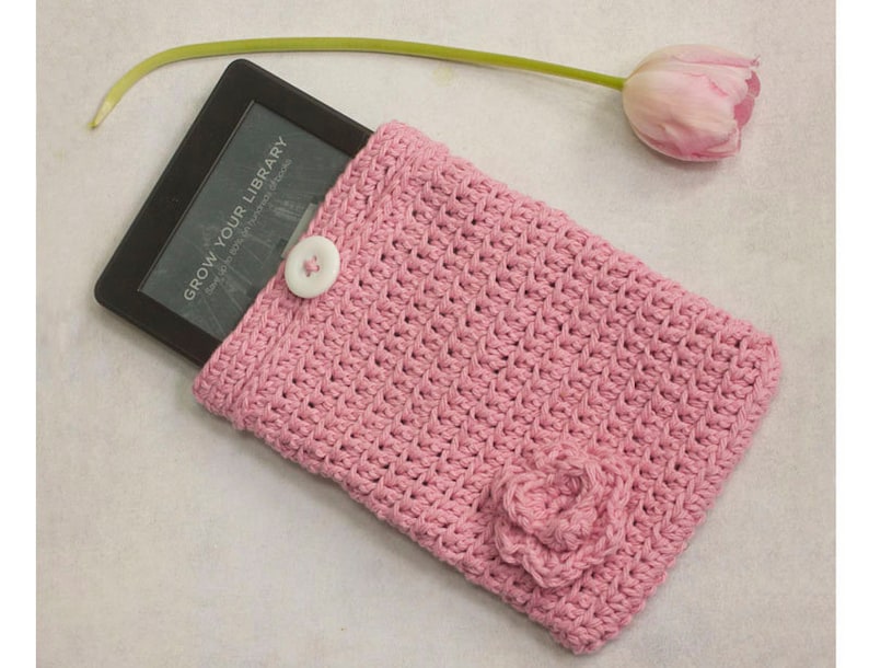 Cotton Kindle Case With Flower Flower Ereader Cover Custom Etsy