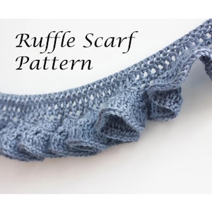 Crochet Ruffle Scarf Pattern: Easy Lace Design (Digital Download)