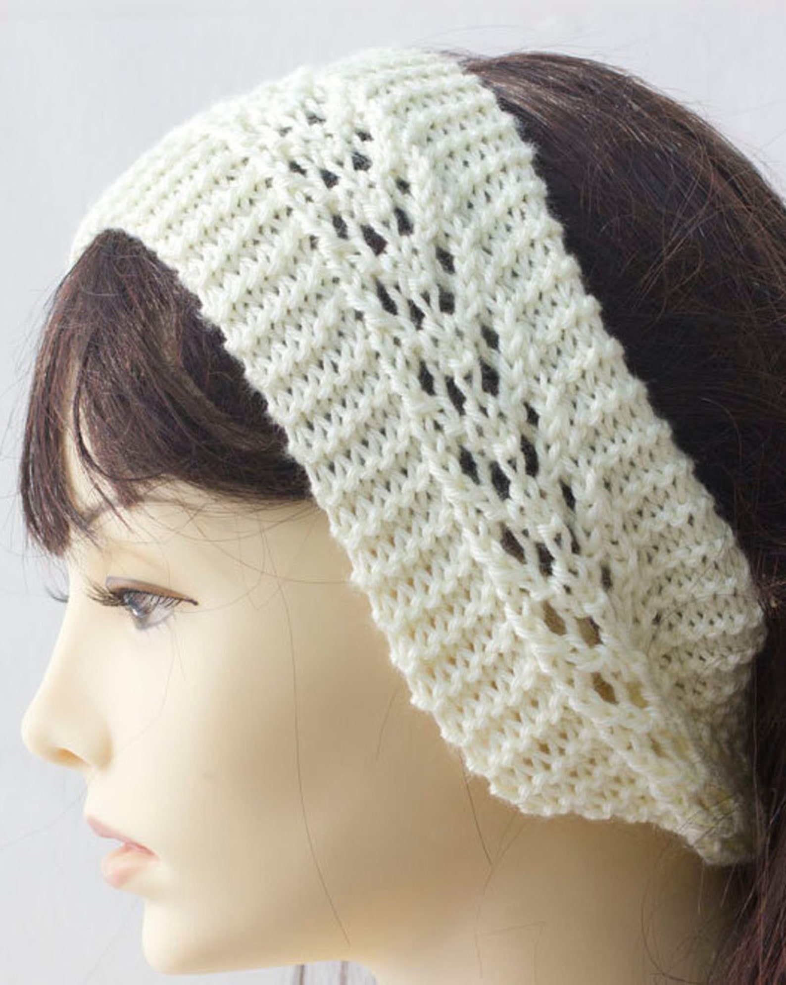 Easy Lace Headband Knitting Pattern Knit Head Band Pattern Etsy