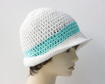 Cotton Sun Hat, Wide Brimmed Hat for Woman,  Beach Hat, Resort Wear