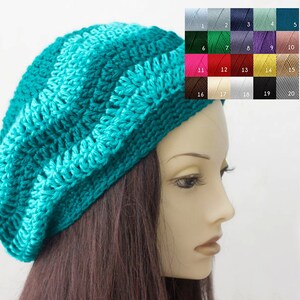 Crochet Beret Hat for Women, Winter Hat