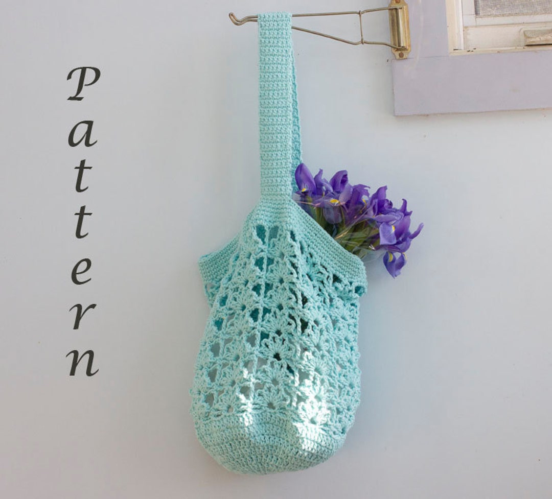 Shopping Bag Crochet Pattern, Market Tote Crochet PDF, Book Bag ...