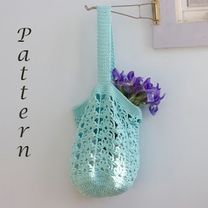 Shopping Bag Crochet Pattern, Market Tote Crochet PDF, Book Bag, Slouchy Bag, market Bag Pattern
