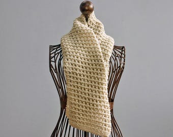 Hand Knit Textured Scarf,  Unisex, Custom Winter Scarf