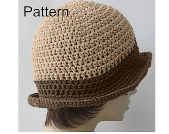 Easy Crochet Pattern Bucket Hat: Brimmed Sun Hat