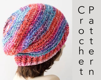 Easy Slouchy Beanie Hat Crochet Pattern