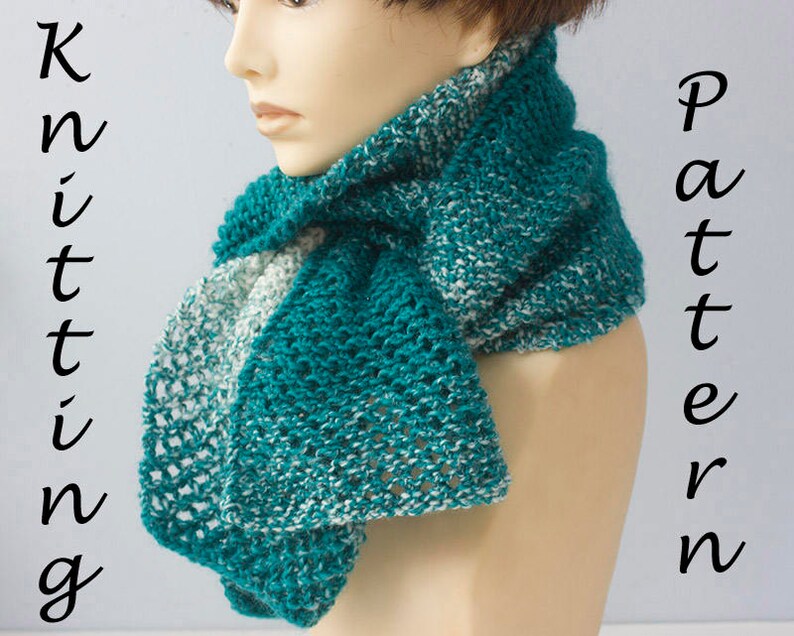 Scarfie Yarn Knitting Pattern One Skein Scarf Pattern Lace Etsy