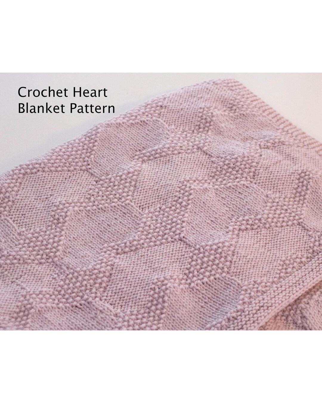 Hearts Baby Blanket Knitting Pattern, Reversible Baby Car Seat Cover - Etsy