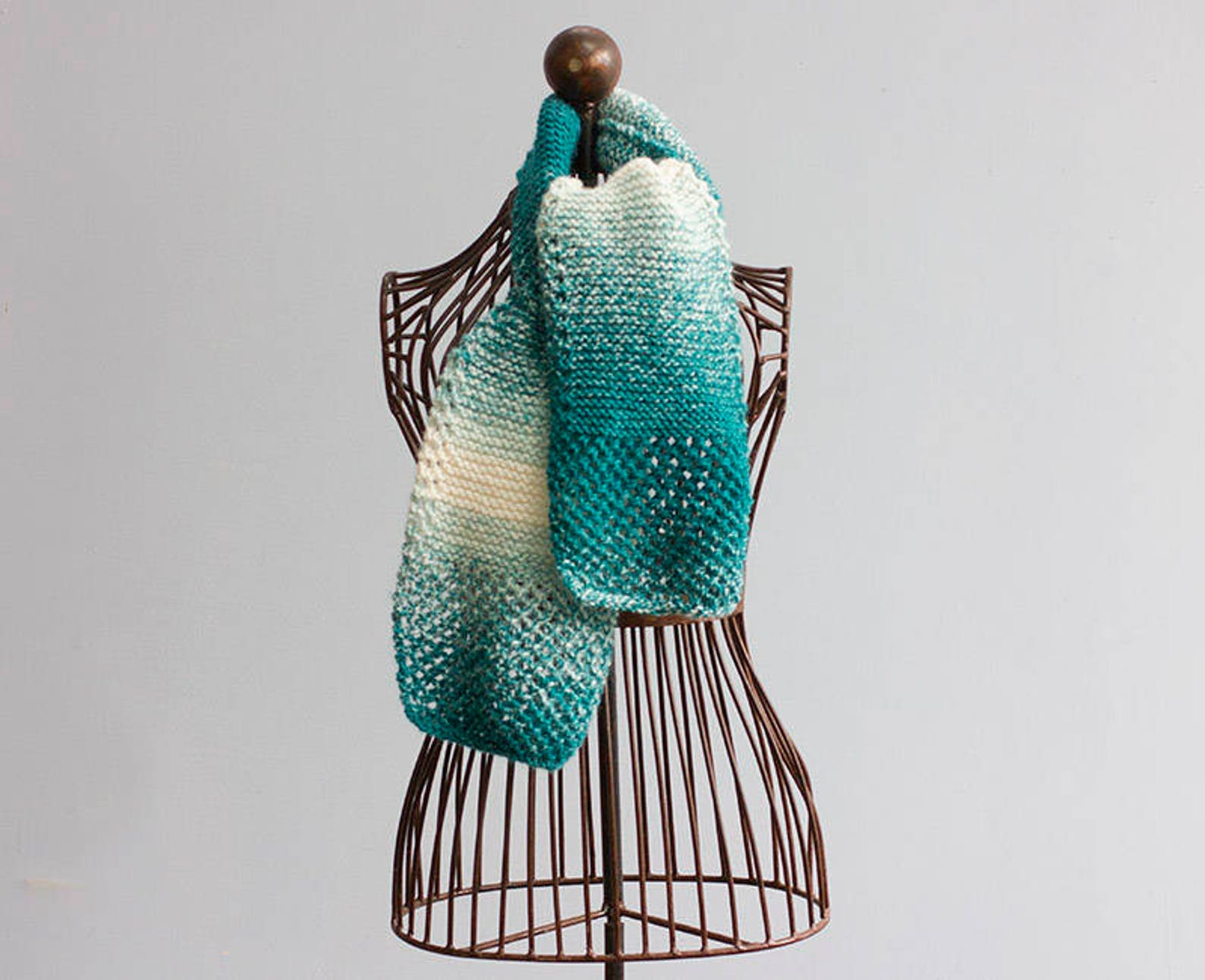 Scarfie Yarn Knitting Pattern One Skein Scarf Pattern Lace Etsy