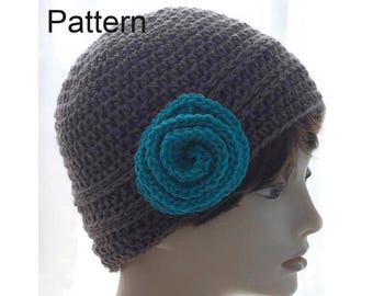 Flower Cloche Hat Crochet Pattern, Easy