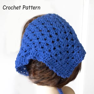 Easy Granny Kerchief Crochet Pattern, Bandana Pattern
