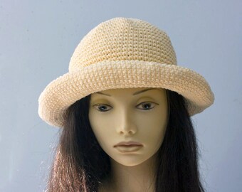 Summer Sun Hat, Cotton Hat for Woman, Wide Brimmed Hat, Beach Hat