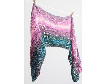 Easy Eyelet Lace Shawl Knitting Pattern (PDF Pattern)
