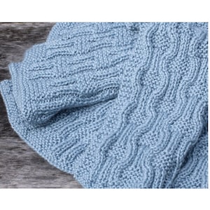 Easy Knit Baby Blanket Pattern: Reversible Caron Simply Soft (PDF Pattern)