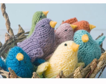 Knit Bird Toy:  Small Stuffed Animal Stocking Stuffer