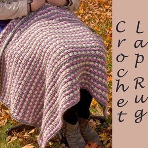 Easy Crochet Lapghan Pattern: Throw Blanket, Small Afghan (PDF Pattern)