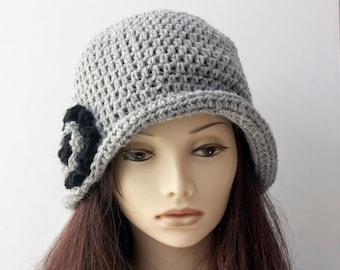 1920s Crochet Cloche Hat Pattern with Flower: Fast and Easy (PDF Pattern)