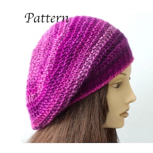 Easy Crochet Beret Pattern: Slouchy Hat (PDF Pattern)