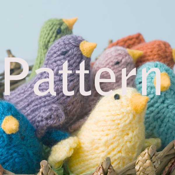 Patrón de punto de pájaro DIY, patrón Amigurumi, patrón de punto de juguete, patrón de peluche, juguete Waldorf, juguete de cesta de Pascua