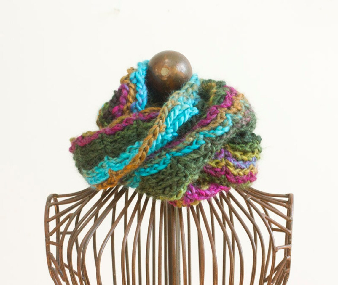 Easy Chunky Infinity Scarf Crochet Pattern, Bulky Yarn - Etsy