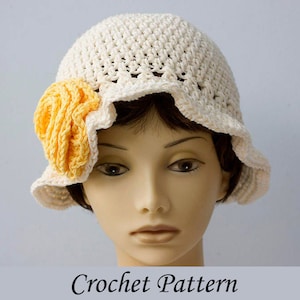 Easy Cotton Flower Sun Hat Crochet Pattern, Lily Sugar n Cream Yarn