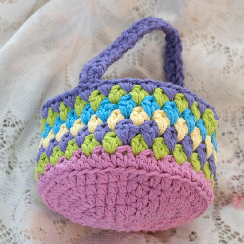 Patrón de crochet de canasta de Pascua fácil y rápido para hilo de algodón imagen 5