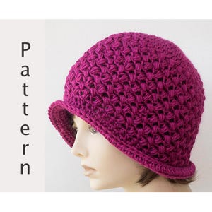 Cloche Hat Crochet Pattern, Woman's 1920's FlapperStyle