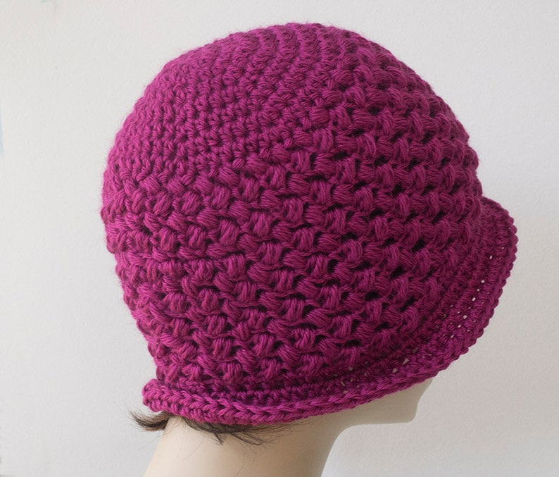 Bean Stitch Cloche Hat Crochet Pattern Woman's 1920's Etsy