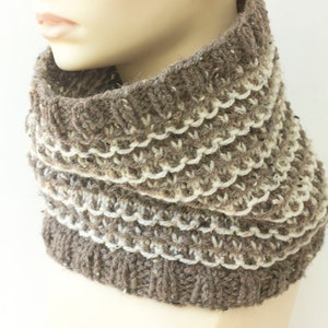 Hand Knit Cowl Scarf, Custom Winter Neckwarmer