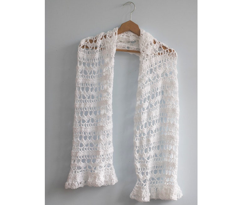 Bridal Wrap Hand Crochet White Lace Bride/'s Shawl