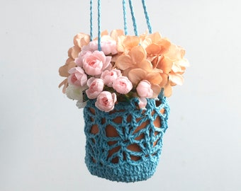 Crocheted Cotton Plant Hanger, Mother's Day, Housewarming Gift