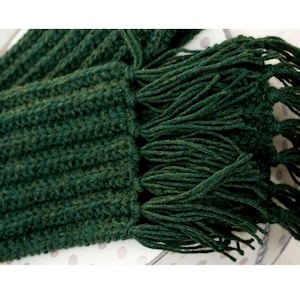 Dark Forest Green Mens Winter Scarf, Hand Knit Unisex Scarf, Father's Day Gift - Etsy