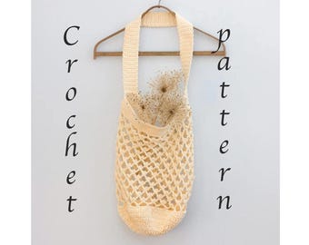 Easy Market Bag Crochet Pattern for Cotton Yarn