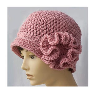 Crochet Cloche Hat Pattern: 1920s Flapper Style with Flower (PDF Pattern)