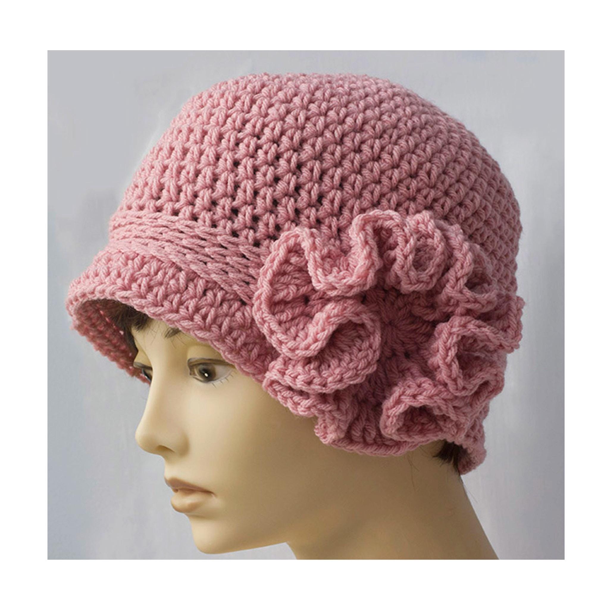 Women 1920s Flapper Retro Style Tartan Plaid Wool Blend Cloche Bucket Hat A501
