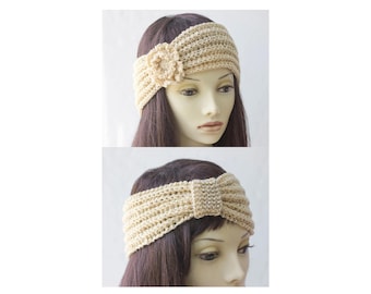 1920's Flapper Headband Knitting Pattern: Beaded or Flower (PDF Pattern)