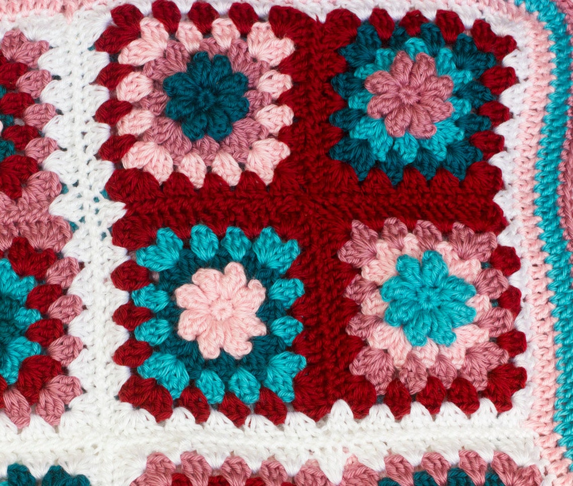 Flower Baby Blanket Crochet Pattern Girl Baby Shower Gift Etsy