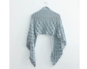 Hand Crochet Lace Shawl: Custom Soft  Boho Wrap