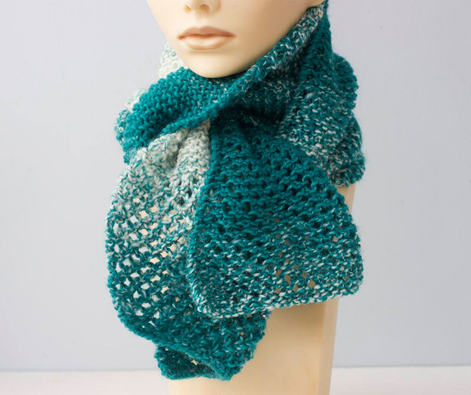 Scarfie Yarn Knitting Pattern One Skein Scarf Pattern Lace Etsy