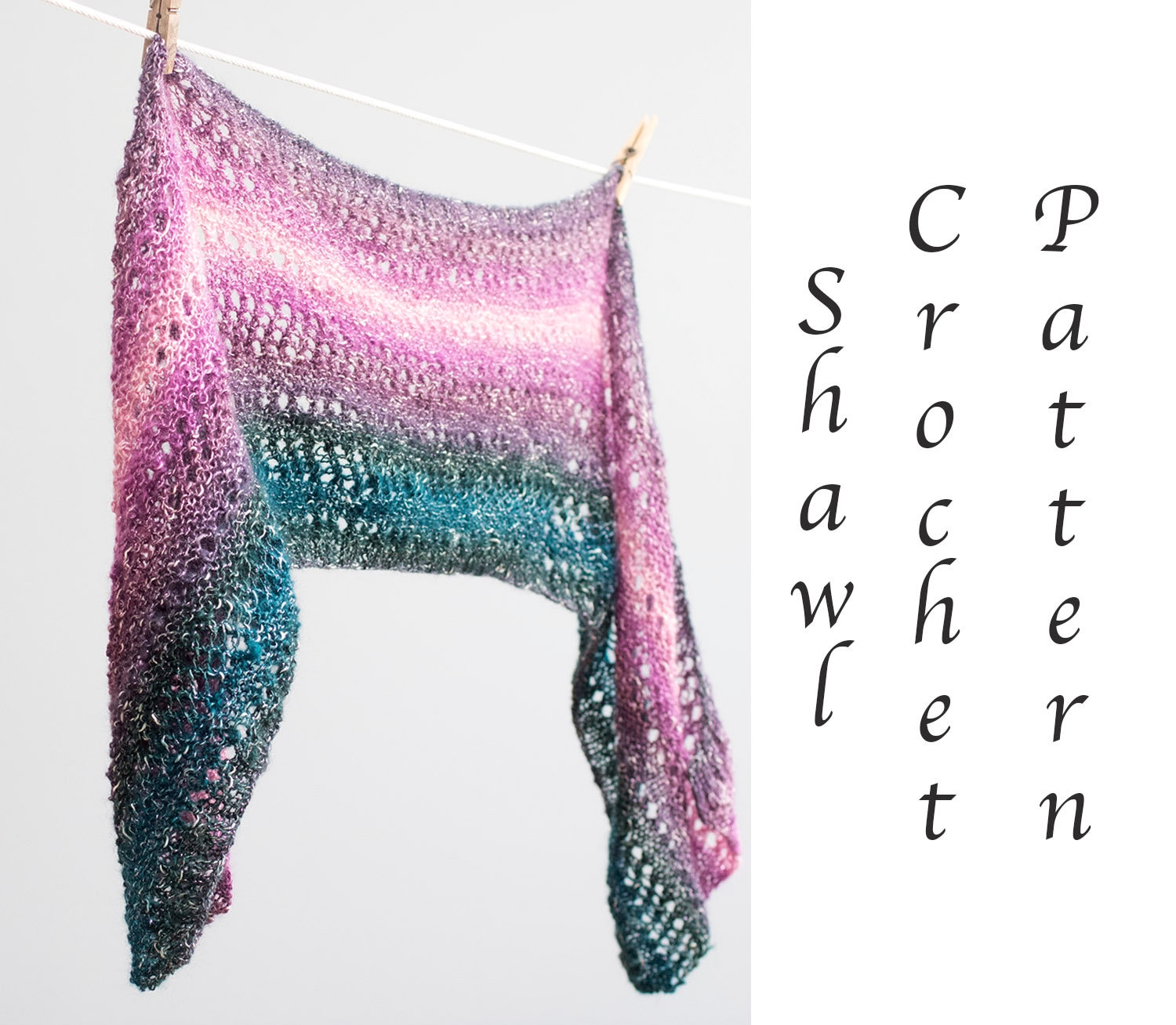 Easy Shawl Knitting Pattern for Lion Brand Shawl in a Cake Etsy