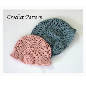 Easy Baby Child Flower Hat Crochet Pattern with Rose
