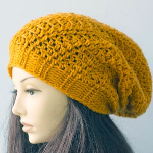Easy Fast Crochet Slouchy Beanie Hat Pattern