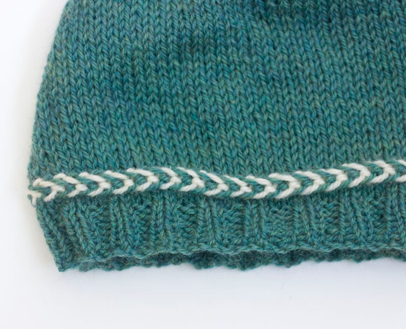 Latvian Braid Hat Knitting Pattern, Beanie Hat Knitting Pattern for Worsted Yarn image 4