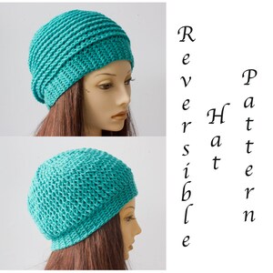 Easy Reversible Crochet Hat Pattern, Unisex Toque Pattern - Etsy