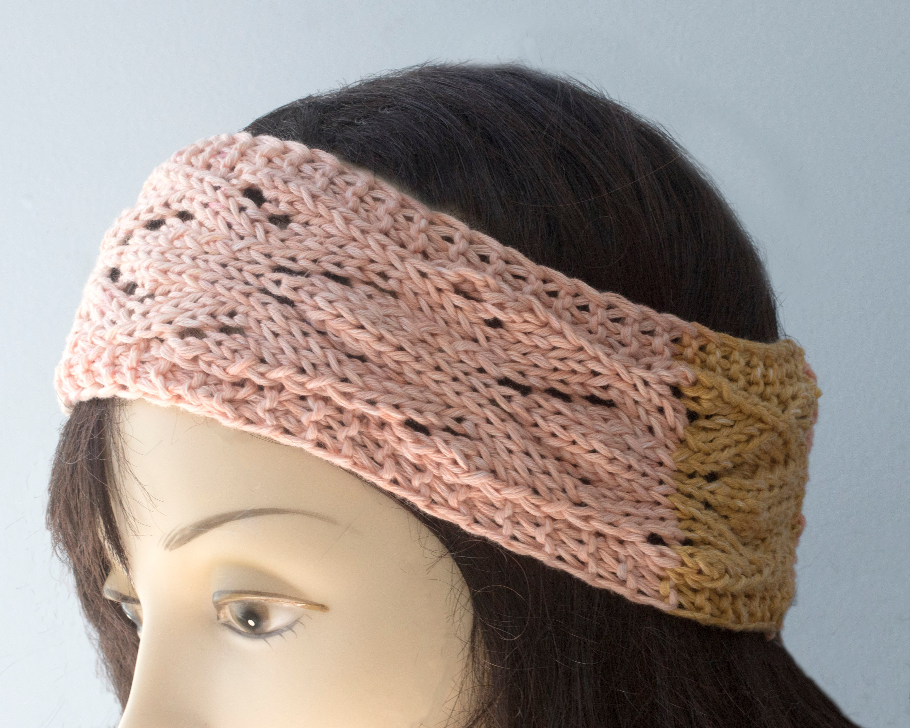 T-shirt yarn headband knitting pattern - Akamatra