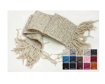 Hand Knit Winter Chunky Scarf: Unisex