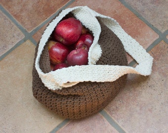 Crochet Cotton Market Bag, Reusable Bag, Market Tote Bag,  Book Bag, Grocery Bag, Beach Bag