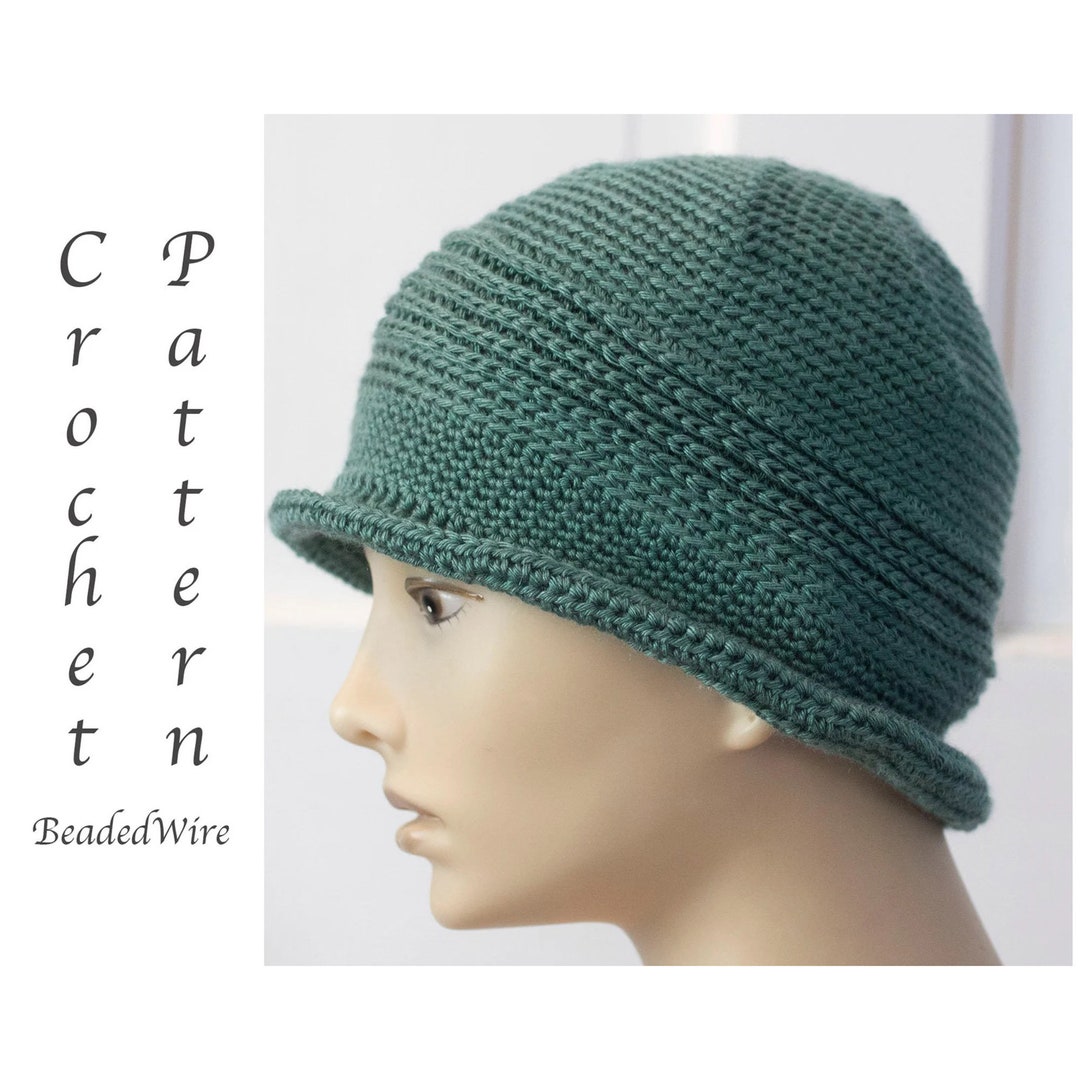 Easy Crochet Pattern Woman's Chemo Cap Cloche for Soft Yarn Bee Yarntopia Etsy