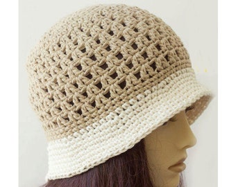 Cotton Sun Hat, Bucket Hat, Crochet Summer Hat, Light Weight Hat, Chose Color